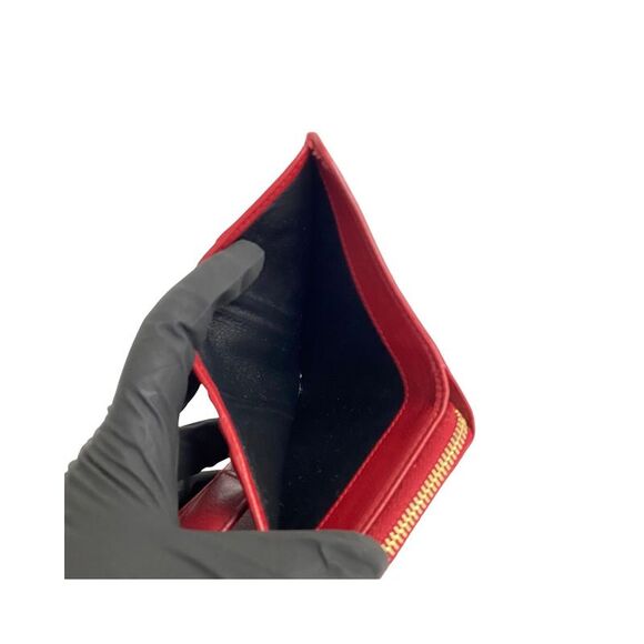 Pre Loved Yves Saint Laurent  YSL Monogram Small Wallet Red Leather - Picture 8 of 8